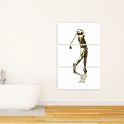 Canvas 24 x 36 - Illustration of a golfer