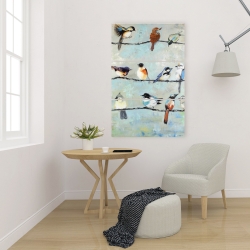 Canvas 24 x 36 - Small colorful birds