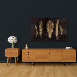 Toile 24 x 36 - Ensemble de plumes brunes