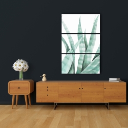 Canvas 24 x 36 - Watercolor striped desert plant