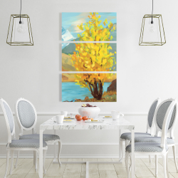 Canvas 24 x 36 - Yellow tree and reflection