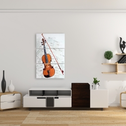 Canvas 24 x 36 - Violin on music sheet