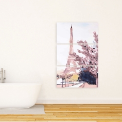 Canvas 24 x 36 - Paris & eiffel scene