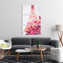 Canvas 24 x 36 - Pink eiffel tower