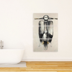Canvas 24 x 36 - Small black moped