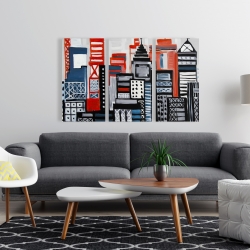 Canvas 24 x 36 - Geometric urban landscape
