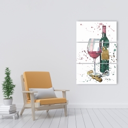 Canvas 24 x 36 - Bottle of red wine