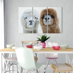 Toile 24 x 36 - Deux lamas