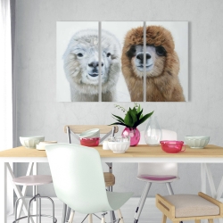 Canvas 24 x 36 - Two lamas
