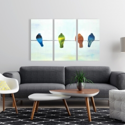 Canvas 24 x 36 - Perched abstract birds