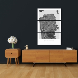 Toile 24 x 36 - Plan graphique de san francisco