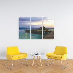 Canvas 24 x 36 - Boardwalk with sunset