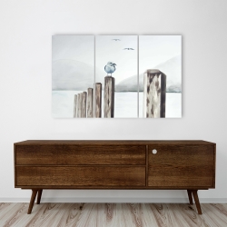 Toile 24 x 36 - Mouette à la marina