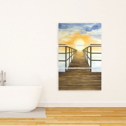 Toile 24 x 36 - Couché de soleil dans la mer