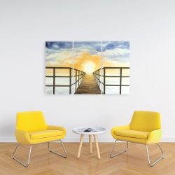 Toile 24 x 36 - Couché de soleil dans la mer