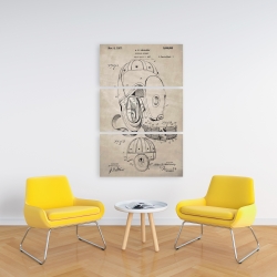 Toile 24 x 36 - Plan casque de football beige