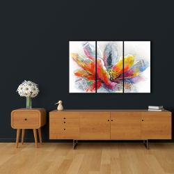 Canvas 24 x 36 - Abstract flower with texture