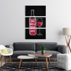 Toile 24 x 36 - Sauvez l'eau buvez du vin