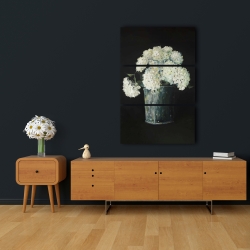 Canvas 24 x 36 - White hydrangea flowers