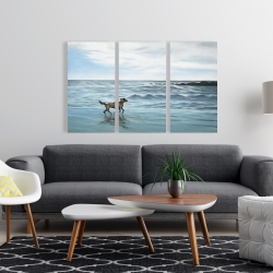 Toile 24 x 36 - Chien à la plage