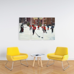 Toile 24 x 36 - Jeunes joueurs de hockey