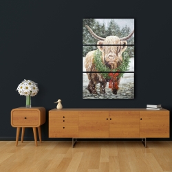 Canvas 24 x 36 - Highland christmas cow