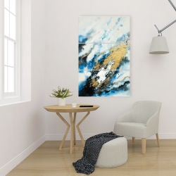 Toile 24 x 36 - Marbre bleu et doré