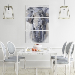 Toile 24 x 36 - éléphant bleu pastel