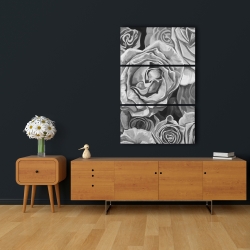 Toile 24 x 36 - Roses en tons de gris