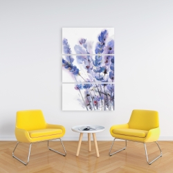 Canvas 24 x 36 - Watercolor lavender flowers