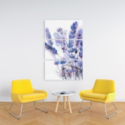 Toile 24 x 36 - Fleurs de lavande à l'aquarelle