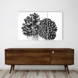 Canvas 24 x 36 - Three small pine cones
