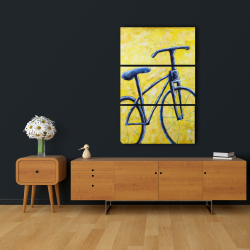 Canvas 24 x 36 - Blue bike abstract