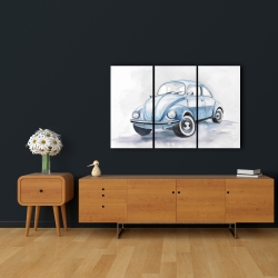 Canvas 24 x 36 - Beetle blue car