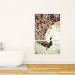 Canvas 24 x 36 - Peacock with gold feathers