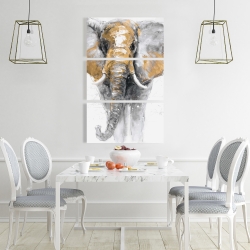 Toile 24 x 36 - éléphant doré