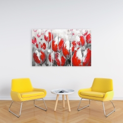 Canvas 24 x 36 - Abstract red tulips