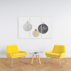 Canvas 24 x 36 - Three christmas balls