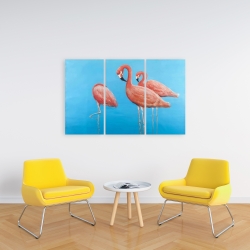 Canvas 24 x 36 - Group of flamingos