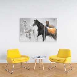 Canvas 24 x 36 - Abstract herd of horses
