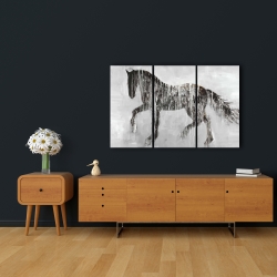 Canvas 24 x 36 - Horse brown silhouette