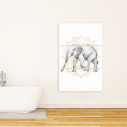 Toile 24 x 36 - éléphant sur mandalas