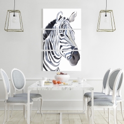 Canvas 24 x 36 - Watercolor zebra
