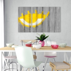 Canvas 24 x 36 - Yellow eye graffiti on a container