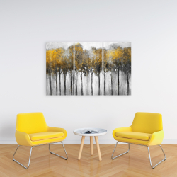 Toile 24 x 36 - Forêt abstraite jaune