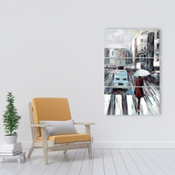 Canvas 24 x 36 - Abstract pedestrian crossing