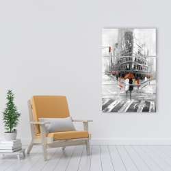 Canvas 24 x 36 - Greyish flatiron building
