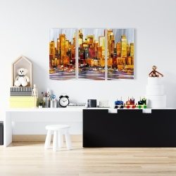 Canvas 24 x 36 - Orange buildings