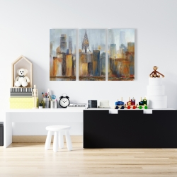 Canvas 24 x 36 - Cityscape with chrysler building