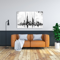 Toile 24 x 36 - Ville abtraite monochrome